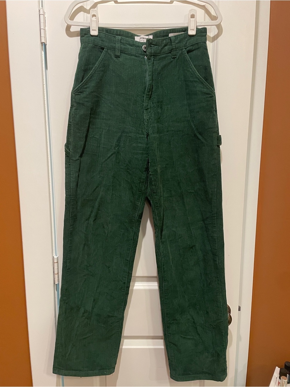 Cotton On Women's Green Cord Carpenter Trousers